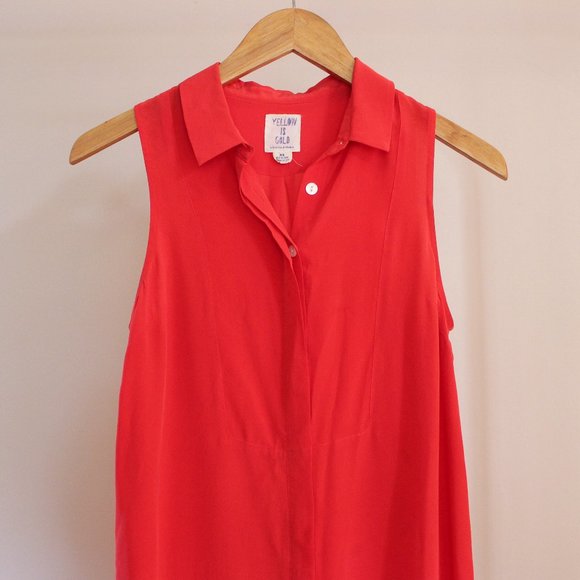 Pink Pure Silk Shirt Dress/Tunic - Picture 4 of 8